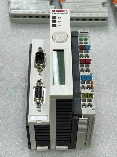 Beckhoff BX8000-0000 Bus Terminal Controller w KL1408 KL2408 KL9010 KL9100 Used