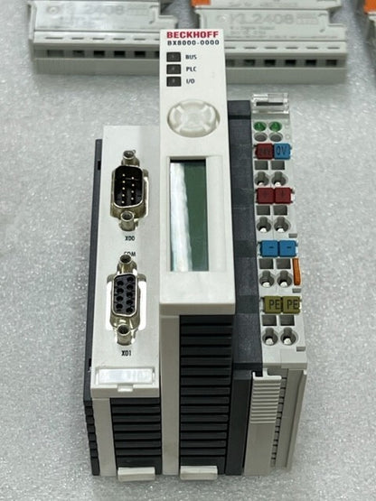 Beckhoff BX8000-0000 Bus Terminal Controller w KL1408 KL2408 KL9010 KL9100 Used