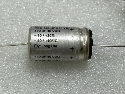 Rifa Elyt Long Life Capacitor PEG 124 KF 347 VQ 470uF 40VDC New - Box of 100 Pcs
