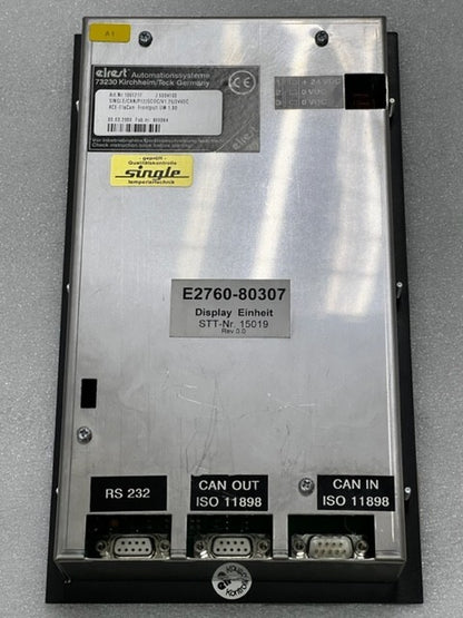 Elrest 1061217 SINGLE/CAN/P12/SCOC/V1.25/24VDC ACE-ElaCan Operator Panel Used
