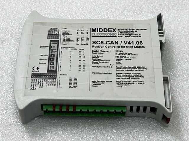 Middex Electronic SC5-CAN / V41.06 Position Controller for Step Motors Used