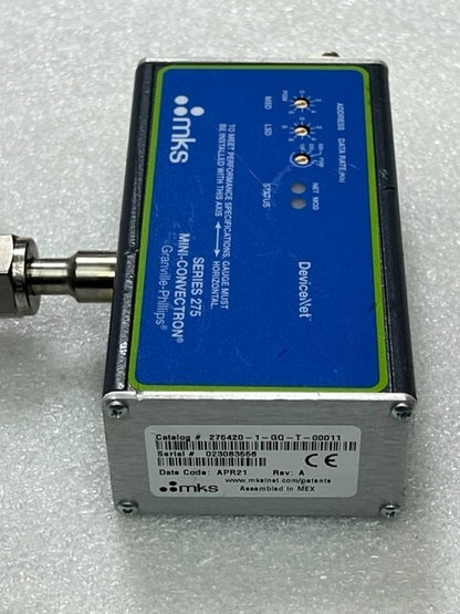 MKS 275 Mini-Convectron Granville-Phillips 275420-1-GQ-T-00011 Used