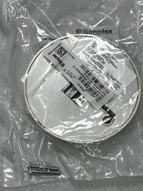 Simplex 4098-9792E Smoke Detector Base For Open Area Protection- White Brand New