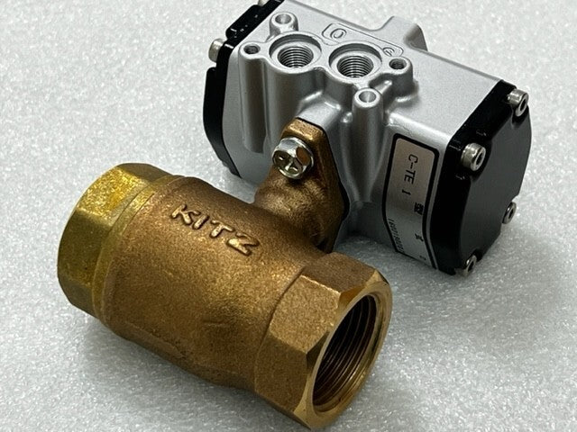 Kitz C-TE 1 Actuator Driven 2 Way Bronze Ball Valve New