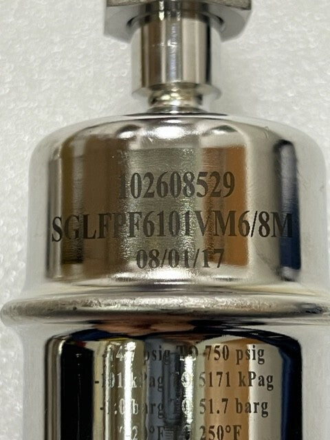 Pall SGLFPF6101VM6/8M 14.7 to 750 psig PFA Gaskleen Filter Assembly Used