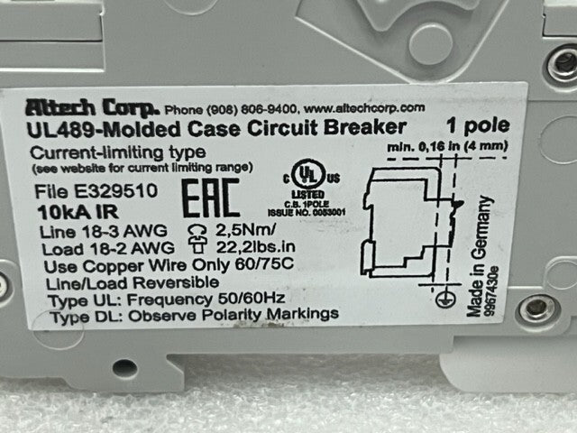 Lot of 12 Pcs - Altech Corp UL489 Molded Case Circuit Breaker ABL D50 240VAC New