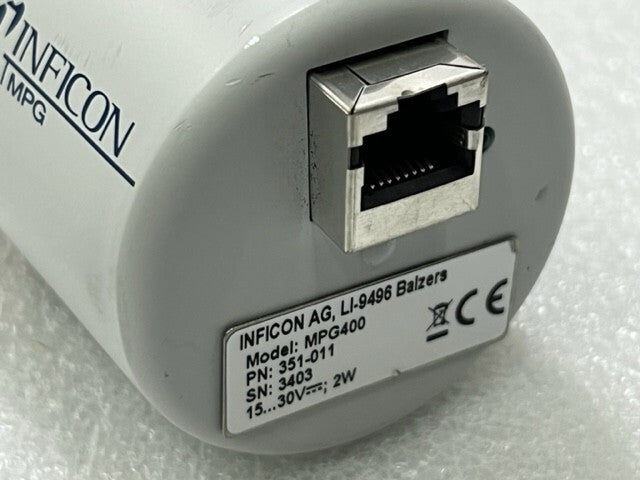 Inficon MPG400 351-011 Inverted Magnetron Pirani High Vacuum Gauge Used