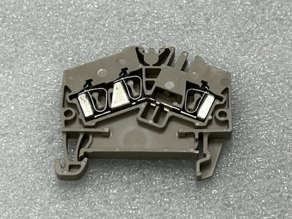 Weidmuller ZDU 2.5-2 2.5mm2 800V Terminal Block Beige New- Box of 100 Pcs