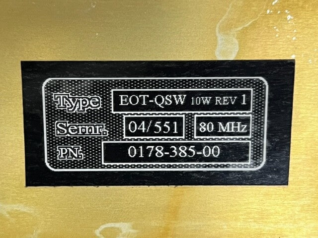 Coherent EOT-QSW 10W REV 1 80 MHZ Laser RF Module Unit Used