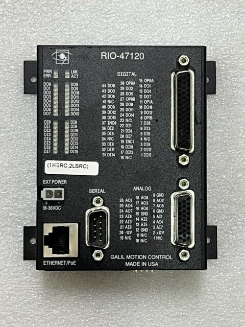 Galil Motion Control RIO-47120 EtherNet PLC Remote I/O Controller Used