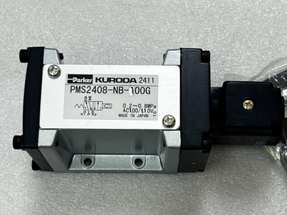 Parker Kuroda PMS2408-NB-100G AC100/110V Manifold Solenoid Valve New