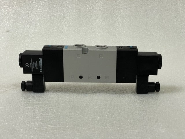 FESTO VALVE WITH 2 VACF-B-C1-16B SOLENOID COIL USED GOOD CONDITION