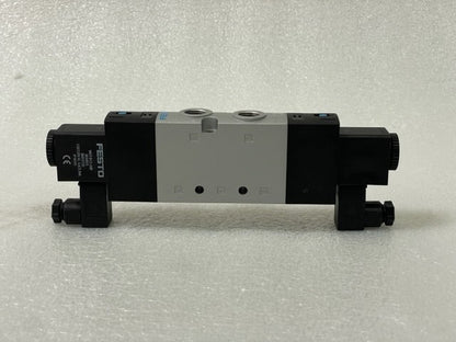 FESTO VALVE WITH 2 VACF-B-C1-16B SOLENOID COIL USED GOOD CONDITION