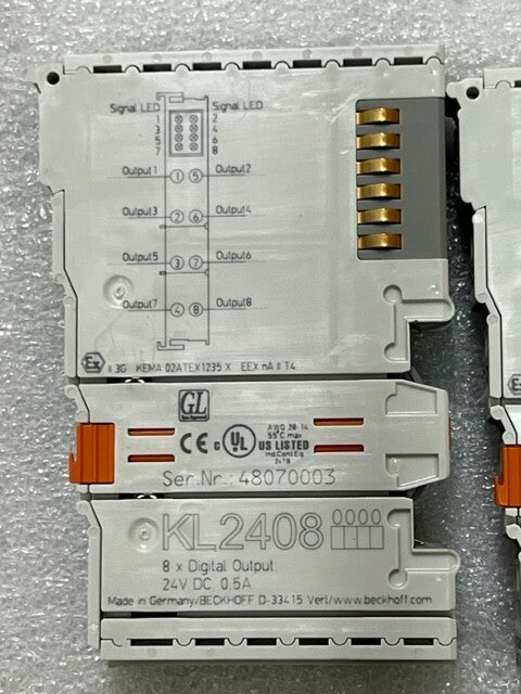 Beckhoff BX8000-0000 Bus Terminal Controller w KL1408 KL2408 KL9010 KL9100 Used