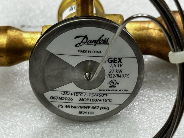 Danfoss TGEX 7.5TR 27kW R22/R407C Thermostatic Expansion Valve New