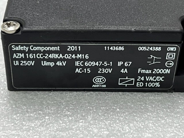 Schmersal AZM161CC-24RKA-024-M16 Safety Interlock Switch (With Actuator) Used