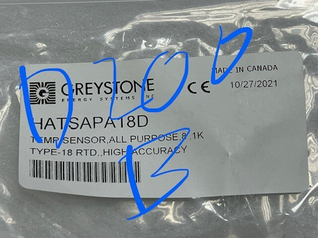 Greystone HATSAPA18D 18RTD High Accuracy All Purpose Temperature Sensor New