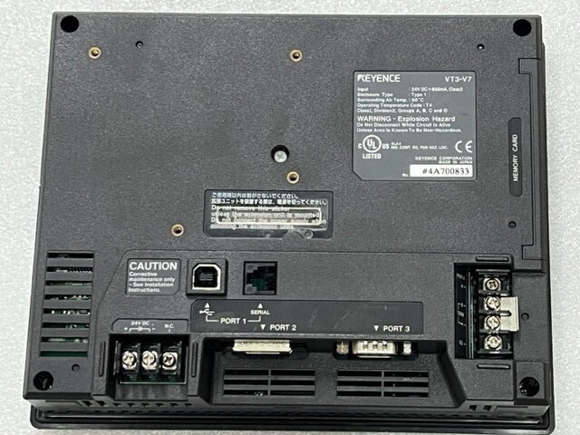 Keyence Corp VT3-V7 7 Inch VGA TFT Color Touch Screen Display Panel Used