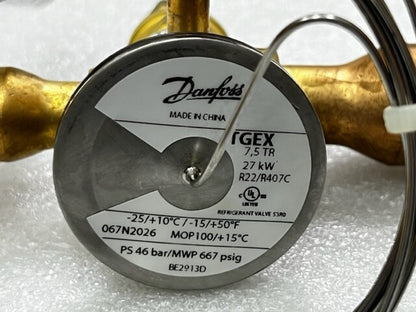 Danfoss TGEX 7.5TR 27kW R22/R407C Thermostatic Expansion Valve New