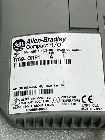 1769-CRR1 SER A Compact I/O Right to Right 1 Ft Expansion Cable Used
