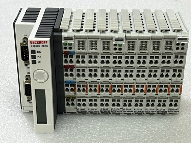 Beckhoff BX8000-0000 Bus Terminal Controller w KL1408 KL2408 KL9010 KL9100 Used