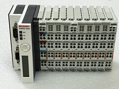 Beckhoff BX8000-0000 Bus Terminal Controller w KL1408 KL2408 KL9010 KL9100 Used