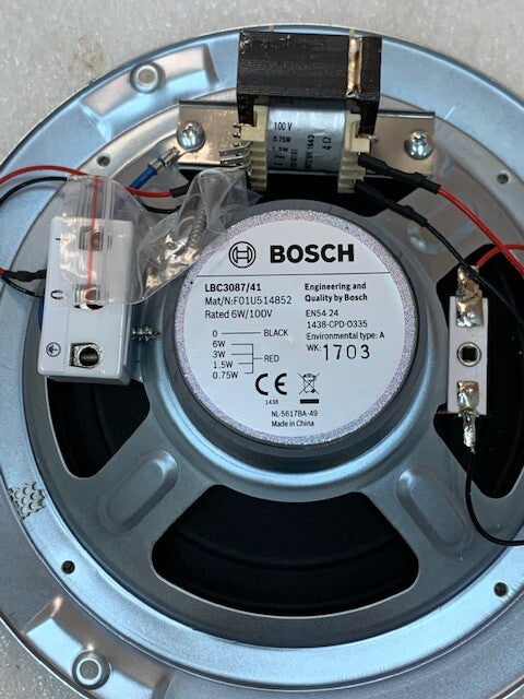 Bosch Security Systems LBC3087/41 EVAC 6W Ceiling Loudspeaker White New