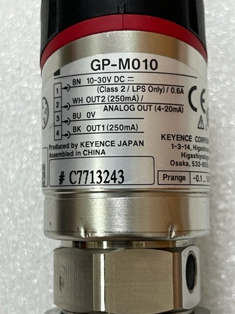 Keyence GP-M010 10-30VDC Digital Pressure Sensor Used