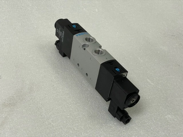 FESTO VALVE WITH 2 VACF-B-C1-16B SOLENOID COIL USED GOOD CONDITION