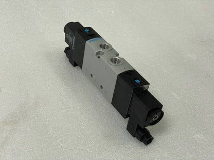 FESTO VALVE WITH 2 VACF-B-C1-16B SOLENOID COIL USED GOOD CONDITION