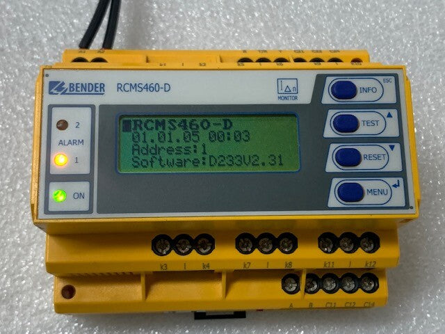 Bender RCMS460-D-2 Residual Current Evaluator Monitor Used Good Condition