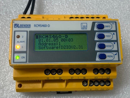 Bender RCMS460-D-2 Residual Current Evaluator Monitor Used Good Condition