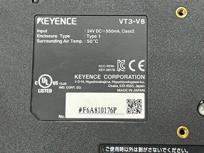 Keyence Corp VT3-V7 7 Inch VGA TFT Color Touch Screen Display Panel Used