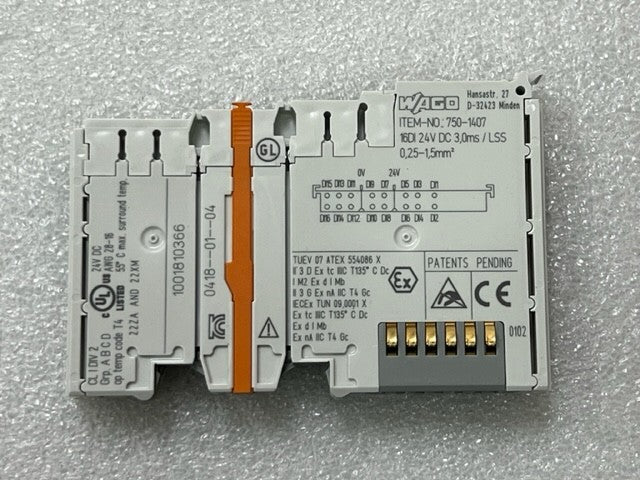 Wago 750-352 PLC Fieldbus EtherNet Coupler Module and I/O Modules Used