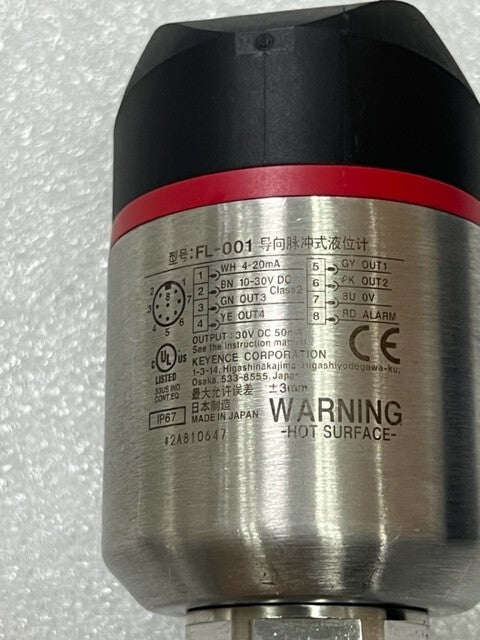 Keyence FL-001 Sensing Guide Pulse Level Sensor Amplifier Unit Used