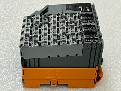 B&R X20CP0483 Rev D0 PLC with X20 PS9062 DI9372 DO9321 PS2100 DO9321 I/O Modules