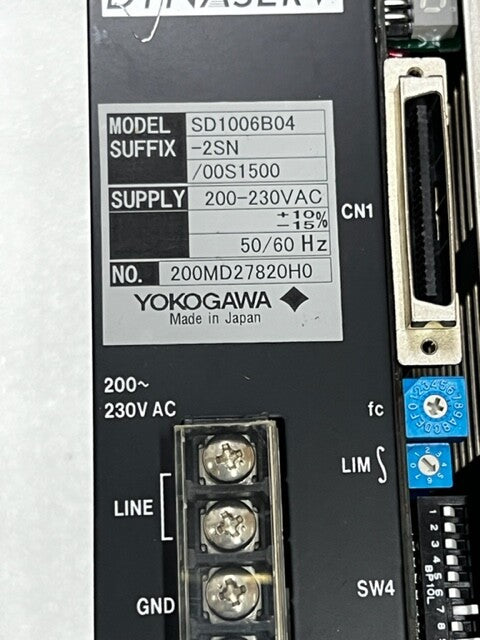 Yokogawa Linearserv SD1006B04-2SN Dynaserv Servo Drive Used