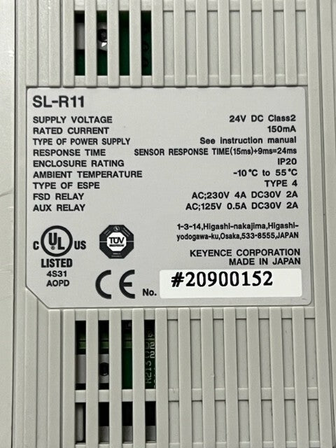 Keyence SL-R11 Intelligent Safety Relay Unit Used