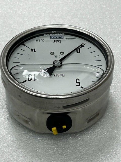Wika 232.50.100 14 bar 1/2 NPT 316L Pressure Gauge New