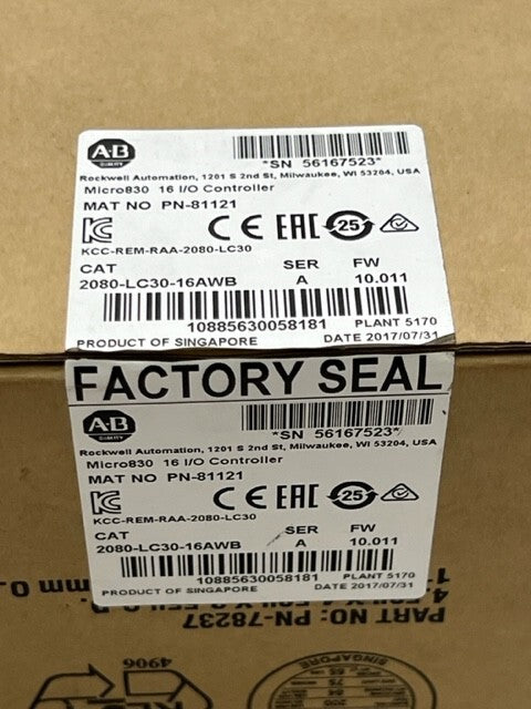 2080-LC30-16AWB Ser A Micro830 16 I/O PLC Controller New