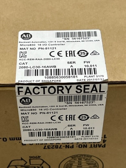 2080-LC30-16AWB Ser A Micro830 16 I/O PLC Controller New