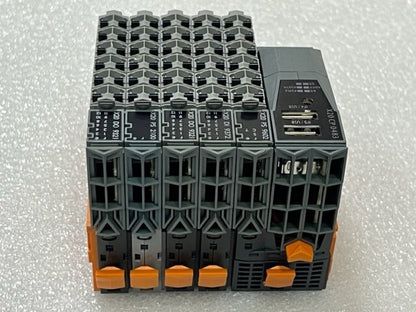 B&R X20CP0483 Rev D0 PLC with X20 PS9062 DI9372 DO9321 PS2100 DO9321 I/O Modules