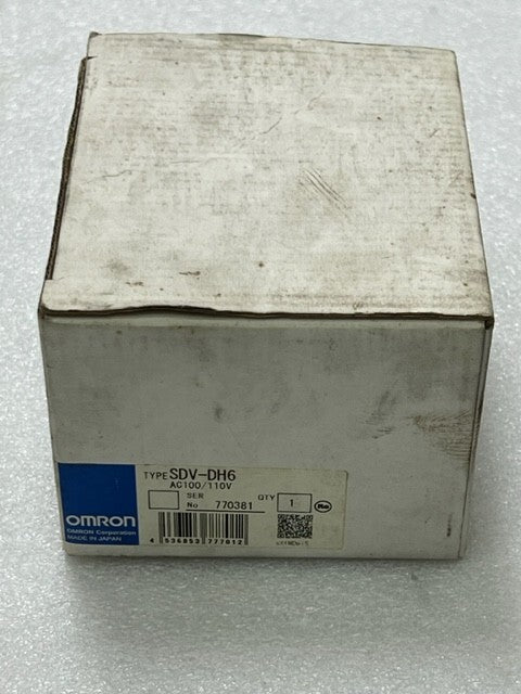 Omron SDV-DH6 Voltage Sensor Controller 100/110VAC 50/60Hz New (Old Stock)