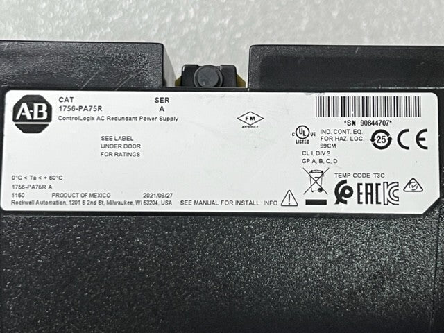 1756-PA75R Ser A ControlLogix PLC AC Redundant Power Supply Module New No Box