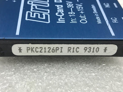 Ericsson EriPower In-Card DC/DC Converter PKC2126PI In 18-36V Out +15V -15V New