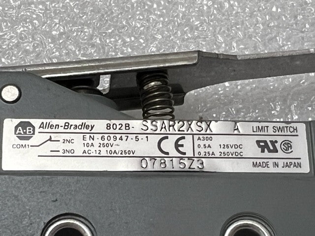 802B-SSAR2SSX Ser A 10A 250V Roller Lever Limit Switch New No Box