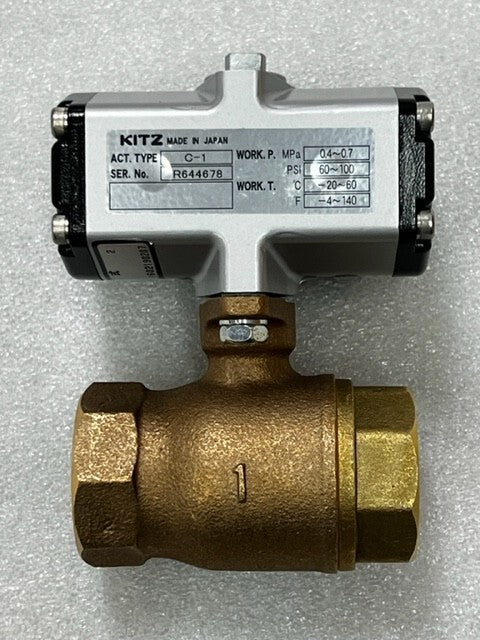 Kitz C-TE 1 Actuator Driven 2 Way Bronze Ball Valve New