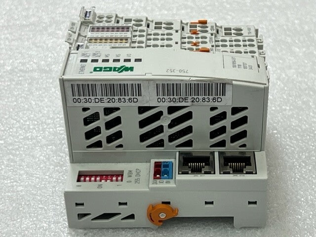 Wago 750-352 PLC Fieldbus EtherNet Coupler Module and I/O Modules Used