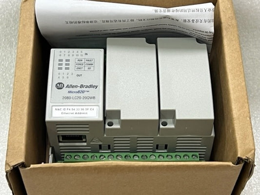 2080-LC20-20QWBR Ser B Micro820 EtherNet IP PLC Controller New