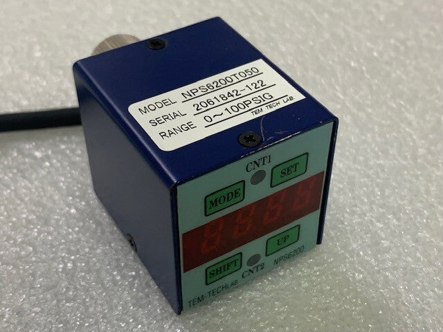 Tem-Tech Lab NPS6200T050 Pressure Switch Range 0-100PSIG Used Working Condition